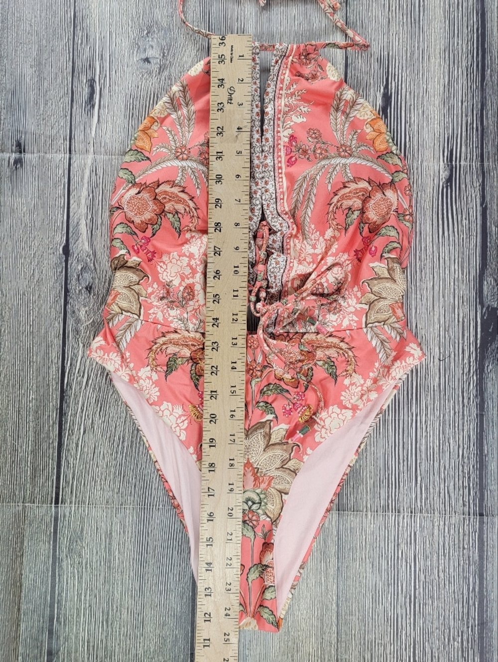 Cosita Linda NWT Abloom High Neck Vutour Lace Up Reversible One Piece Swimsuit - Picture 12 of 13